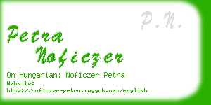 petra noficzer business card